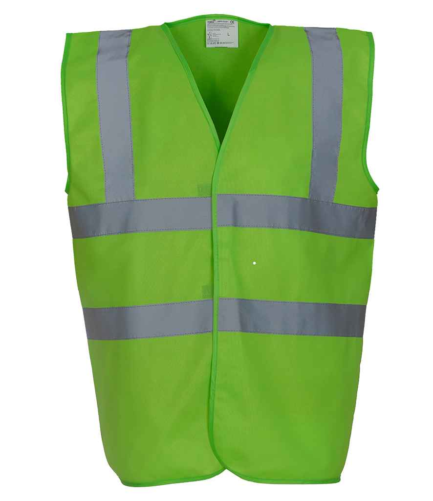 Yoko YK102 Lime Green Front -  Ready to be Printed by Custard Workwear - Cheap Personalised and Customised Workwear in Nottinghamshire, Derbyshire and Leicestershire