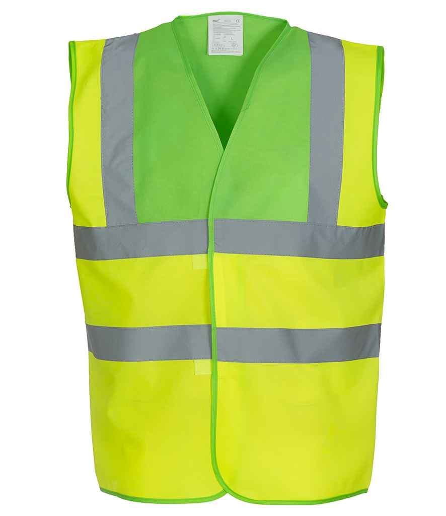 Yoko YK102 Lime Green/Yellow Front -  Ready to be Printed by Custard Workwear - Cheap Personalised and Customised Workwear in Nottinghamshire, Derbyshire and Leicestershire