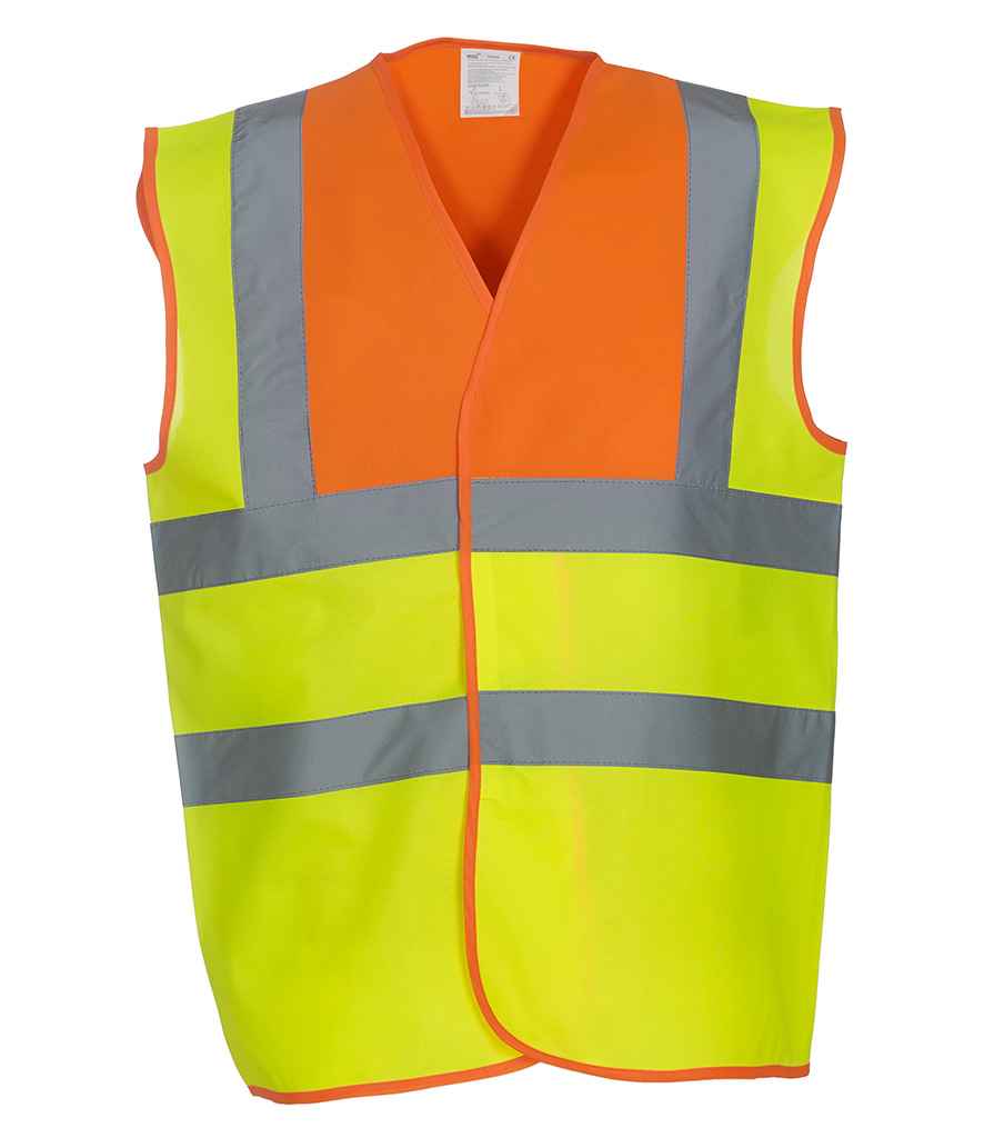 Yoko YK102 Orange/Yellow Front -  Ready to be Printed by Custard Workwear - Cheap Personalised and Customised Workwear in Nottinghamshire, Derbyshire and Leicestershire