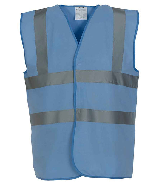 Yoko YK102 Sky Blue Front -  Ready to be Printed by Custard Workwear - Cheap Personalised and Customised Workwear in Nottinghamshire, Derbyshire and Leicestershire