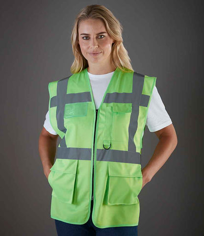 Yoko YK103 Lime Green Model -  Ready to be Printed by Custard Workwear - Cheap Personalised and Customised Workwear in Nottinghamshire, Derbyshire and Leicestershire