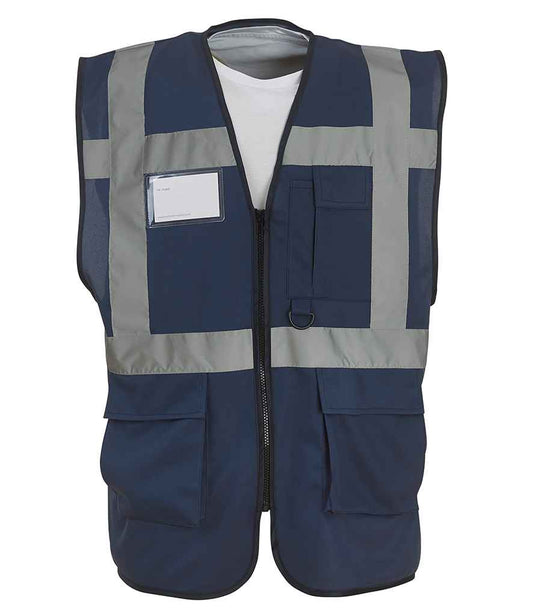 Yoko YK103 Navy Front -  Ready to be Printed by Custard Workwear - Cheap Personalised and Customised Workwear in Nottinghamshire, Derbyshire and Leicestershire