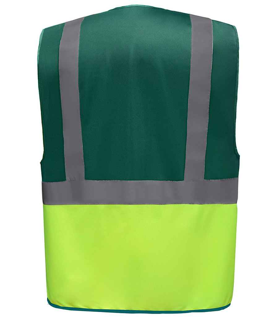 Yoko YK103 Paramedic Green/Yellow Back -  Ready to be Printed by Custard Workwear - Cheap Personalised and Customised Workwear in Nottinghamshire, Derbyshire and Leicestershire