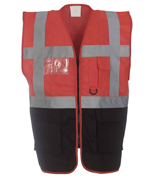 Yoko YK103 Red/Black Front -  Ready to be Printed by Custard Workwear - Cheap Personalised and Customised Workwear in Nottinghamshire, Derbyshire and Leicestershire