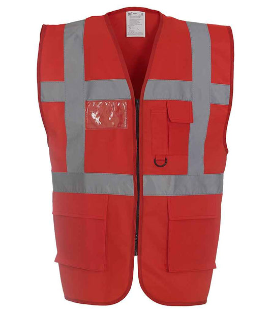 Yoko YK103 Red Front -  Ready to be Printed by Custard Workwear - Cheap Personalised and Customised Workwear in Nottinghamshire, Derbyshire and Leicestershire