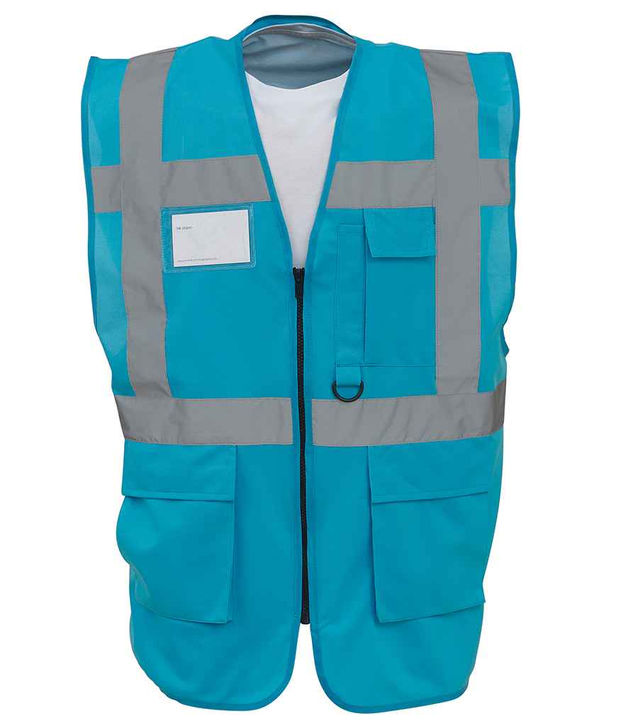 Yoko YK103 Sapphire Blue Front -  Ready to be Printed by Custard Workwear - Cheap Personalised and Customised Workwear in Nottinghamshire, Derbyshire and Leicestershire
