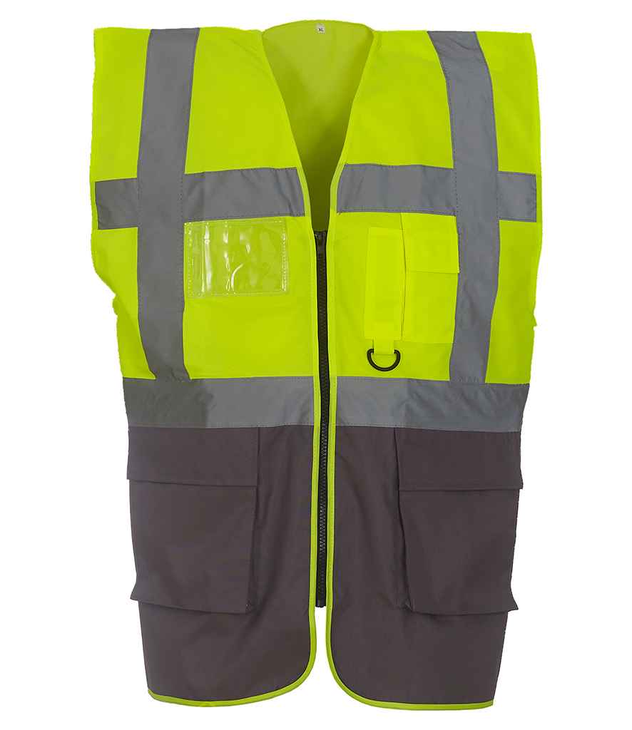 Yoko YK103 Yellow/Grey Front -  Ready to be Printed by Custard Workwear - Cheap Personalised and Customised Workwear in Nottinghamshire, Derbyshire and Leicestershire