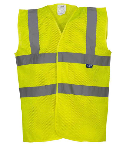 Yoko YK104 Yellow Front -  Ready to be Printed by Custard Workwear - Cheap Personalised and Customised Workwear in Nottinghamshire, Derbyshire and Leicestershire
