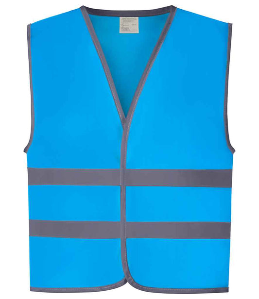 Yoko YK106B Sapphire Blue Front -  Ready to be Printed by Custard Workwear - Cheap Personalised and Customised Workwear in Nottinghamshire, Derbyshire and Leicestershire