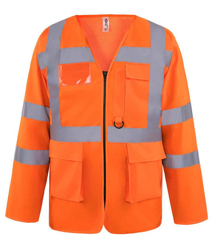Yoko YK108 Orange Front -  Ready to be Printed by Custard Workwear - Cheap Personalised and Customised Workwear in Nottinghamshire, Derbyshire and Leicestershire