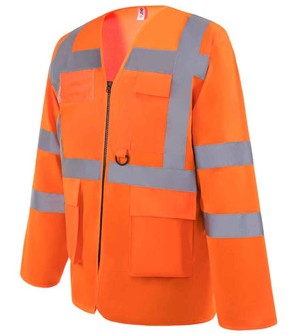 Yoko YK108 Orange Left -  Ready to be Printed by Custard Workwear - Cheap Personalised and Customised Workwear in Nottinghamshire, Derbyshire and Leicestershire