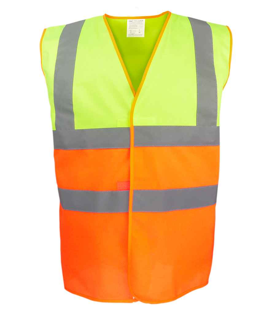 Yoko YK111 Yellow/Orange Front -  Ready to be Printed by Custard Workwear - Cheap Personalised and Customised Workwear in Nottinghamshire, Derbyshire and Leicestershire