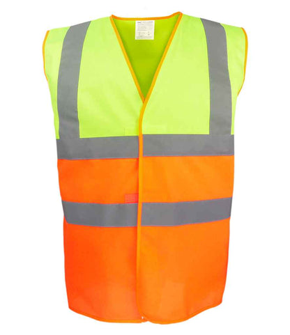 Yoko YK111 Yellow/Orange Front -  Ready to be Printed by Custard Workwear - Cheap Personalised and Customised Workwear in Nottinghamshire, Derbyshire and Leicestershire
