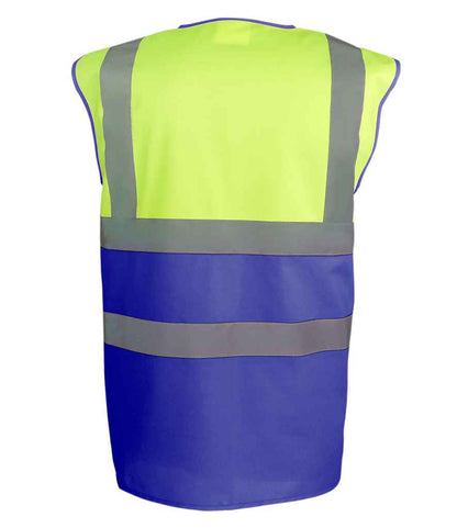 Yoko YK111 Yellow/Royal Blue Back -  Ready to be Printed by Custard Workwear - Cheap Personalised and Customised Workwear in Nottinghamshire, Derbyshire and Leicestershire