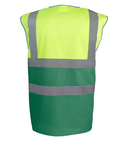 Yoko YK111 Yellow/Paramedic Green Back -  Ready to be Printed by Custard Workwear - Cheap Personalised and Customised Workwear in Nottinghamshire, Derbyshire and Leicestershire