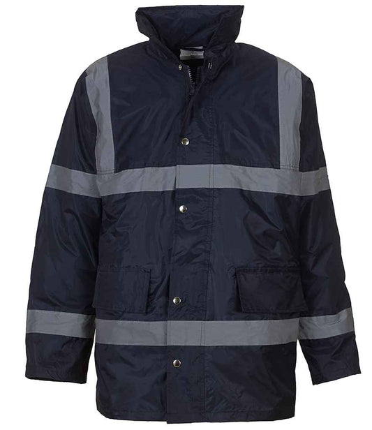 Yoko YK203 Navy Front -  Ready to be Embroidered and Printed by Custard Workwear - Cheap Personalised and Customised Workwear in Nottinghamshire, Derbyshire and Leicestershire