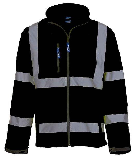 Yoko YK206 Black Front -  Ready to be Embroidered and Printed by Custard Workwear - Cheap Personalised and Customised Workwear in Nottinghamshire, Derbyshire and Leicestershire