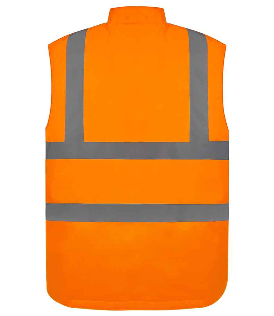 Yoko YK215 Orange/Navy Back -  Ready to be  by Custard Workwear - Cheap Personalised and Customised Workwear in Nottinghamshire, Derbyshire and Leicestershire