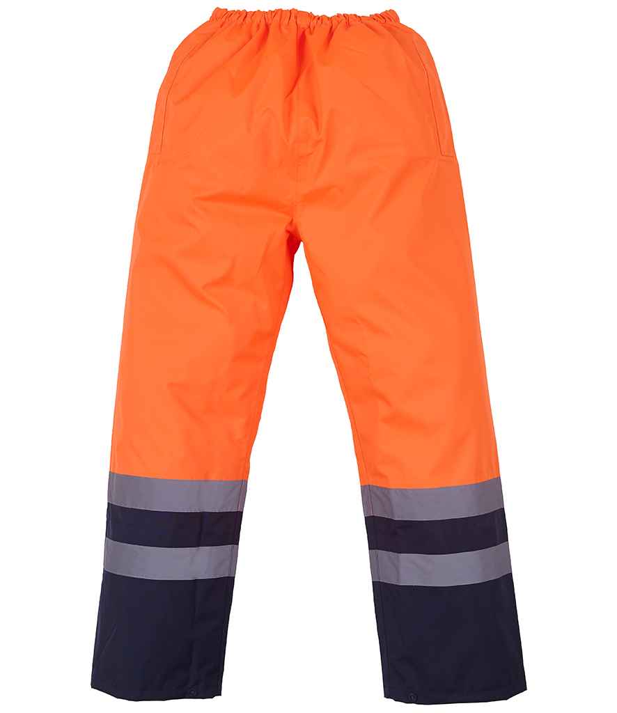 Yoko YK217 Orange/Navy Front -  Ready to be  by Custard Workwear - Cheap Personalised and Customised Workwear in Nottinghamshire, Derbyshire and Leicestershire