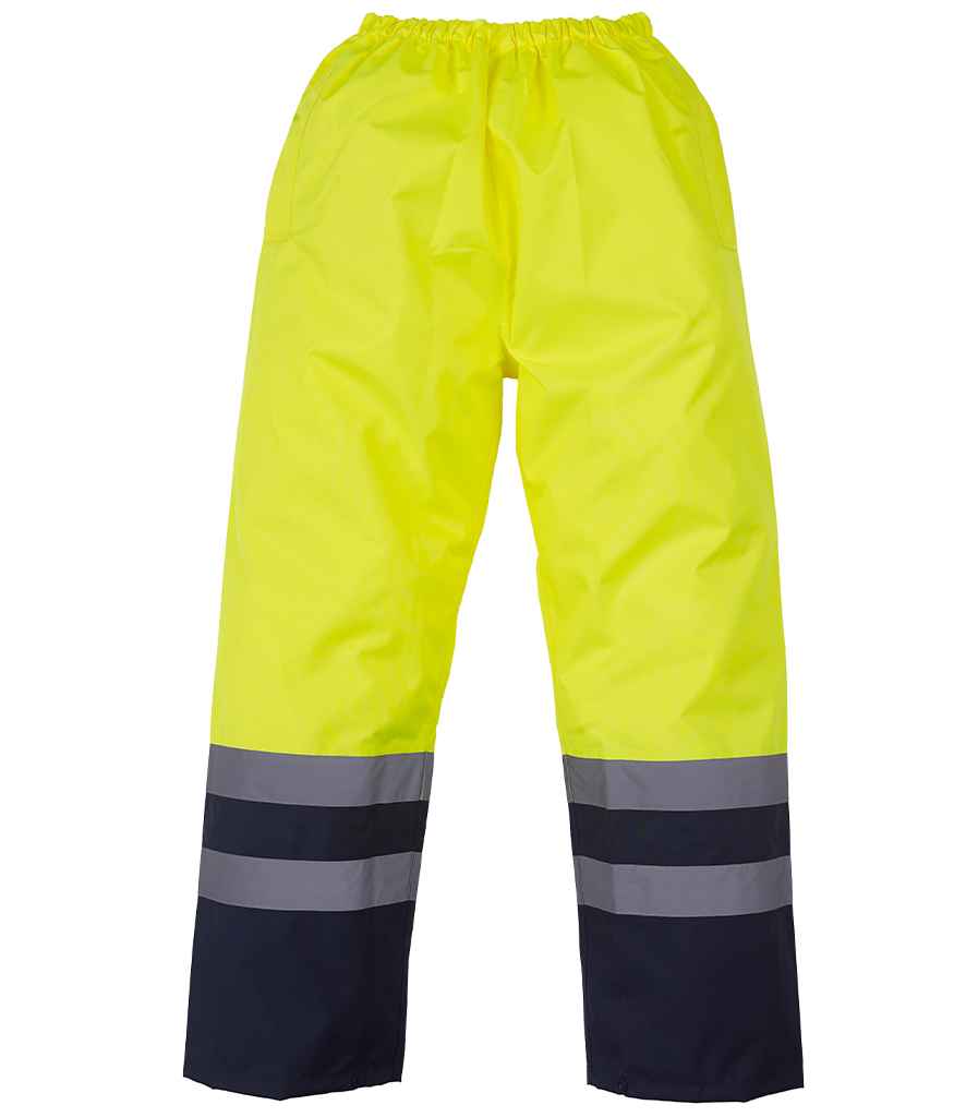 Yoko YK217 Yellow/Navy Front -  Ready to be  by Custard Workwear - Cheap Personalised and Customised Workwear in Nottinghamshire, Derbyshire and Leicestershire