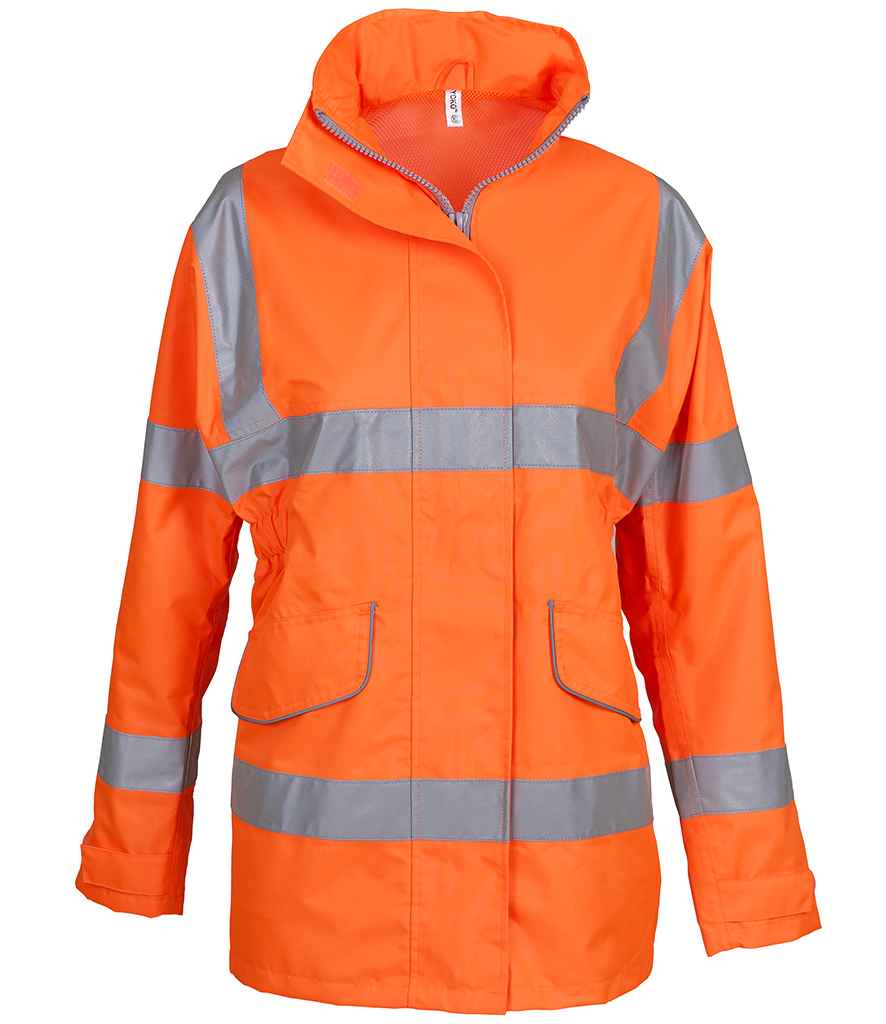 Yoko YK218 Orange Front -  Ready to be Embroidered and Printed by Custard Workwear - Cheap Personalised and Customised Workwear in Nottinghamshire, Derbyshire and Leicestershire