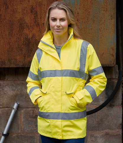 Yoko YK218 Yellow Model -  Ready to be Embroidered and Printed by Custard Workwear - Cheap Personalised and Customised Workwear in Nottinghamshire, Derbyshire and Leicestershire