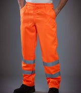 YK300 - Hi-Vis Poly/Cotton Work Trousers