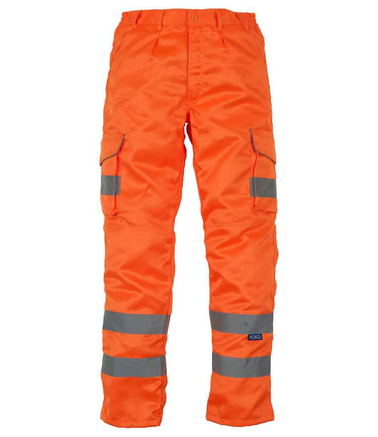 Yoko YK301 Orange Front -  Ready to be Printed by Custard Workwear - Cheap Personalised and Customised Workwear in Nottinghamshire, Derbyshire and Leicestershire