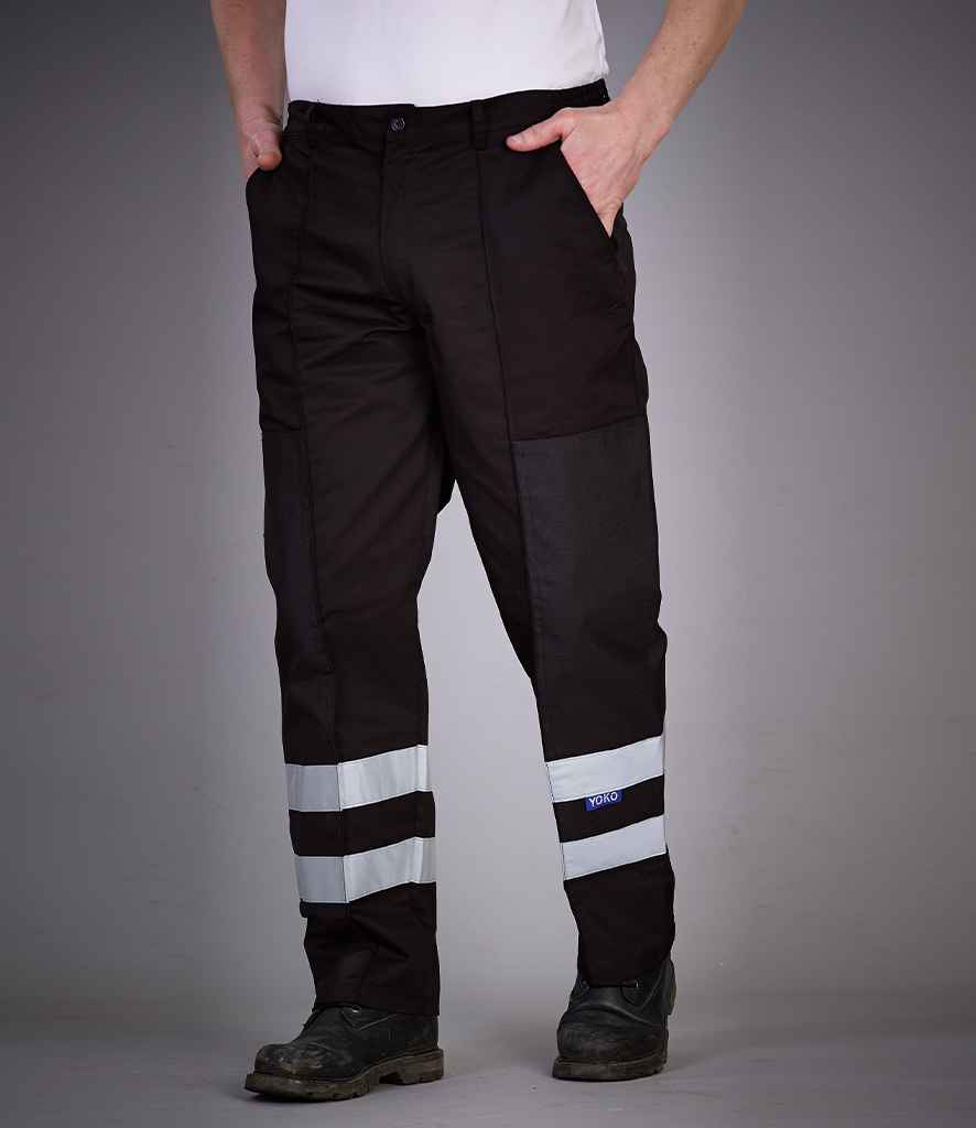 Yoko YK302 Black Model -  Ready to be Printed by Custard Workwear - Cheap Personalised and Customised Workwear in Nottinghamshire, Derbyshire and Leicestershire