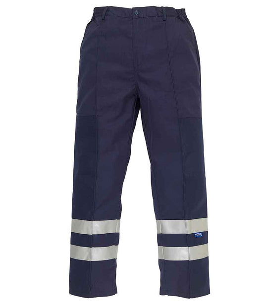 Yoko YK302 Navy Front -  Ready to be Printed by Custard Workwear - Cheap Personalised and Customised Workwear in Nottinghamshire, Derbyshire and Leicestershire